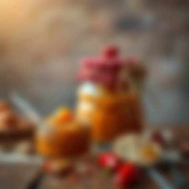 Crafted Jar of Damla Sakızlı Macun A beautifully crafted jar of damla sakızlı macun on a rustic table.