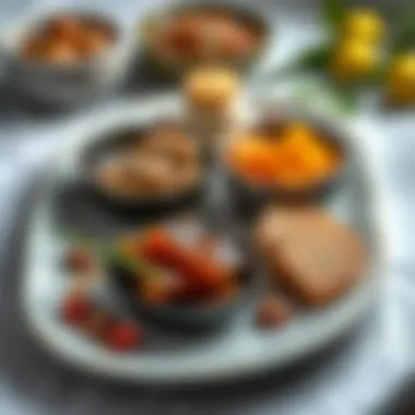 Artistic Dish Presentation Artistic presentation of various dishes incorporating chestnut candy