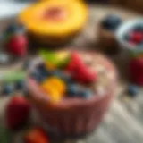 Dairy-free smoothie bowl filled with vibrant fruits and seeds