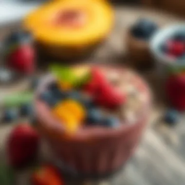 Vibrant Dairy-Free Smoothie Bowl Dairy-free smoothie bowl filled with vibrant fruits and seeds