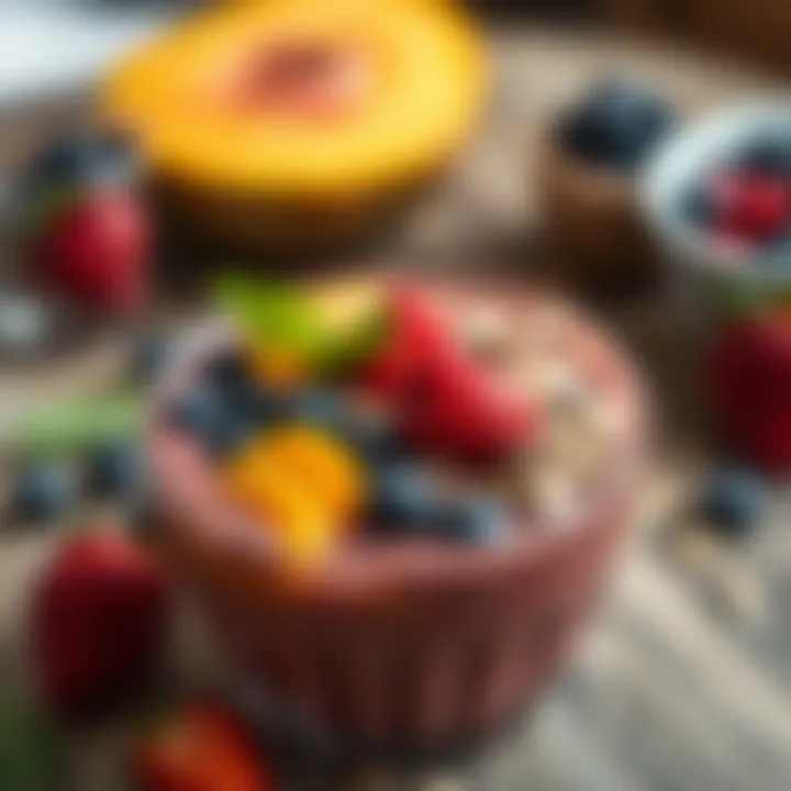 Vibrant Dairy-Free Smoothie Bowl Dairy-free smoothie bowl filled with vibrant fruits and seeds