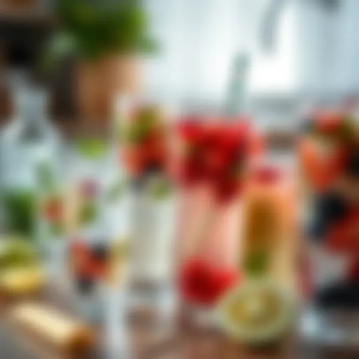 Collection of Detox Water Recipes An array of detox water recipes displayed