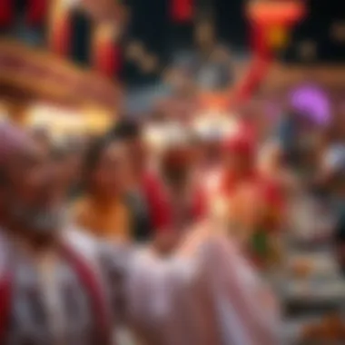 Cultural gathering during a religious festival, showcasing unity and joy