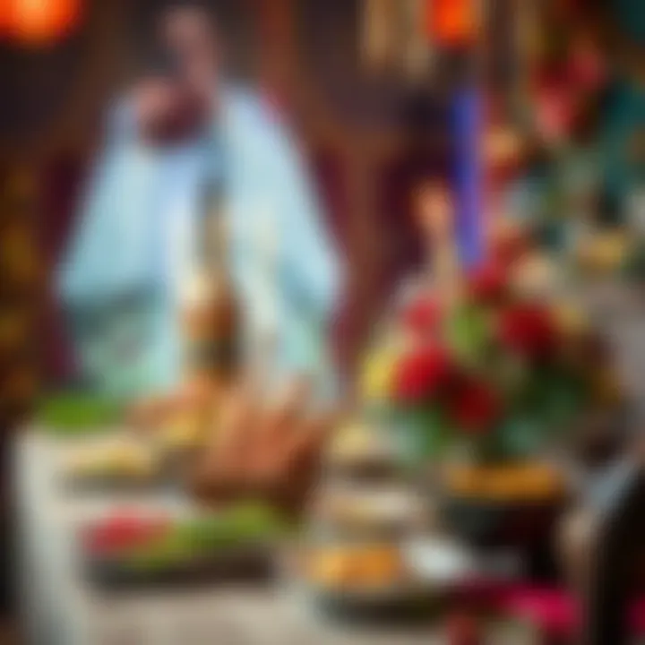 Beautifully arranged festive table reflecting cultural heritage