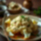 A creative cauliflower dish garnished with herbs