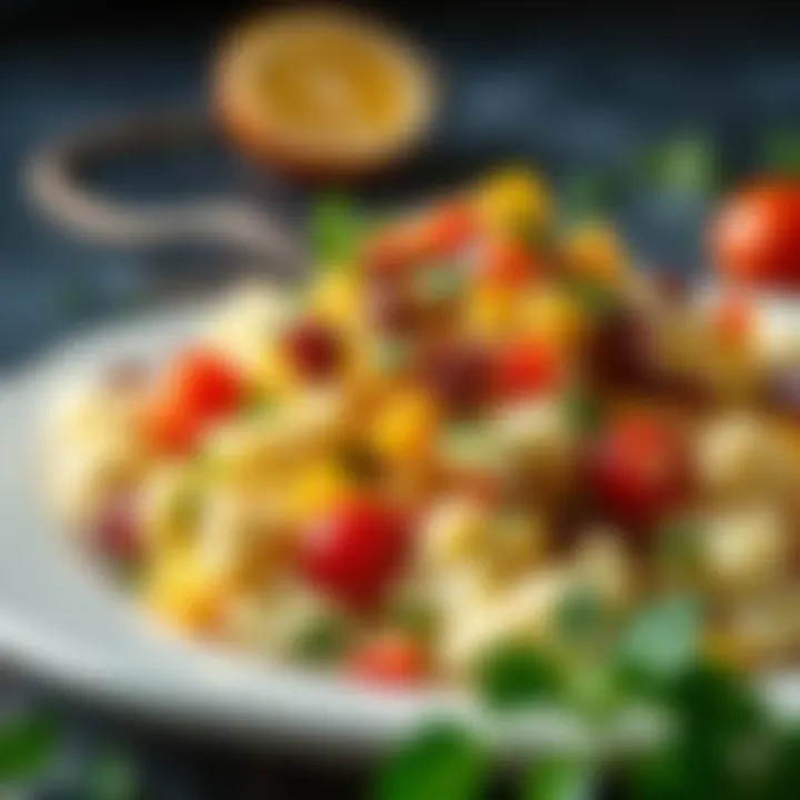 A fresh cauliflower salad with a zesty dressing