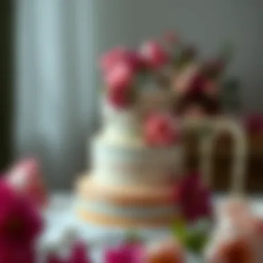 Elegant two-tier cake featuring floral elements, suitable for a festive occasion.