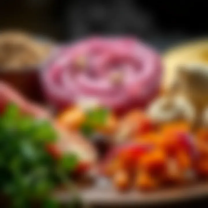 Close-up of the unique ingredients used in Ender Sarac Sandaloz Sakızı, emphasizing the richness of Turkish cuisine.