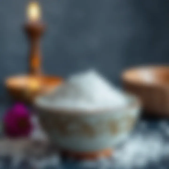 Epsom salt in a decorative bowl