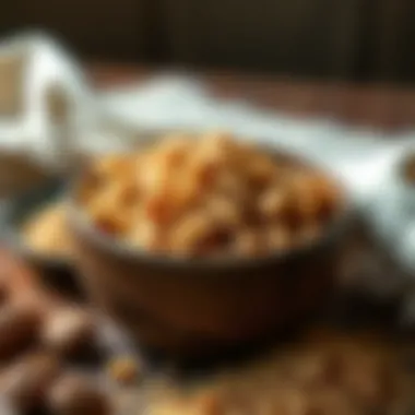 Rustic Bowl of Brown Sugar Brown sugar in a rustic bowl