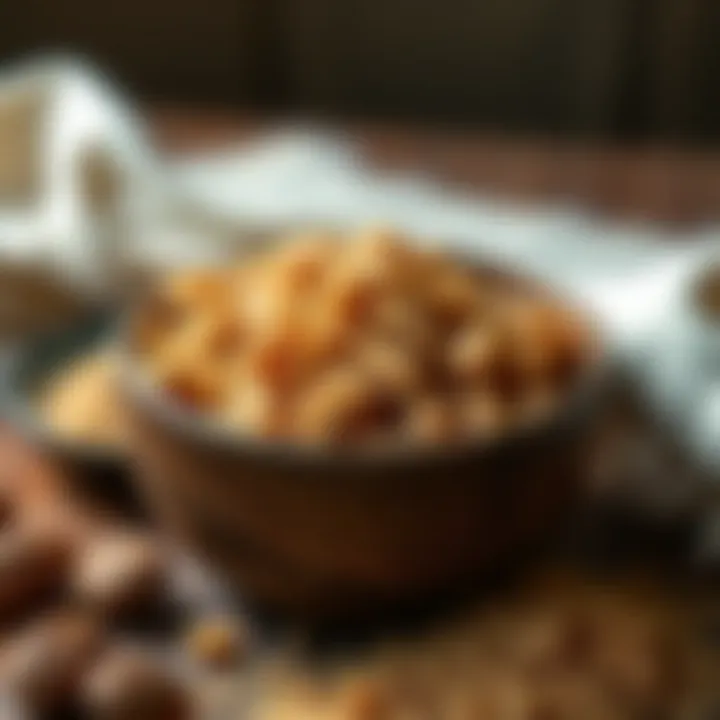 Rustic Bowl of Brown Sugar Brown sugar in a rustic bowl