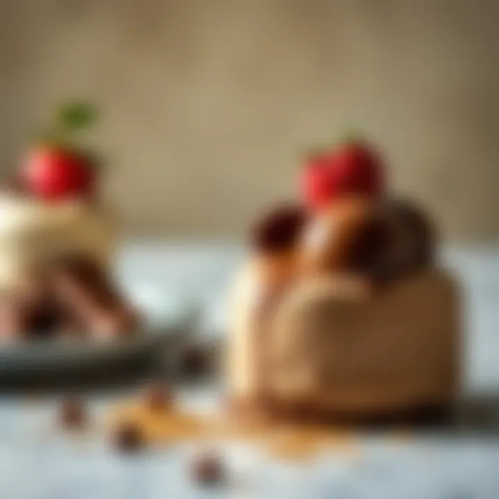 Gourmet Chocolate Dessert Creation A gourmet dessert featuring Eti Karam Sutlu Chocolate as a key element