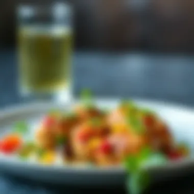 Colorful garnishing for presentation