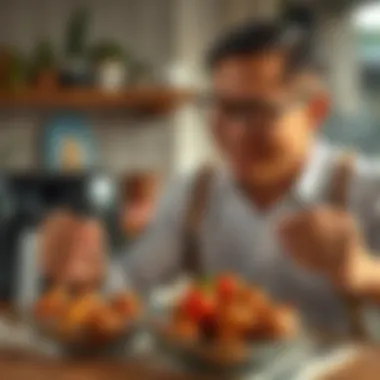 User enjoying a meal cooked with Fakir airfryer