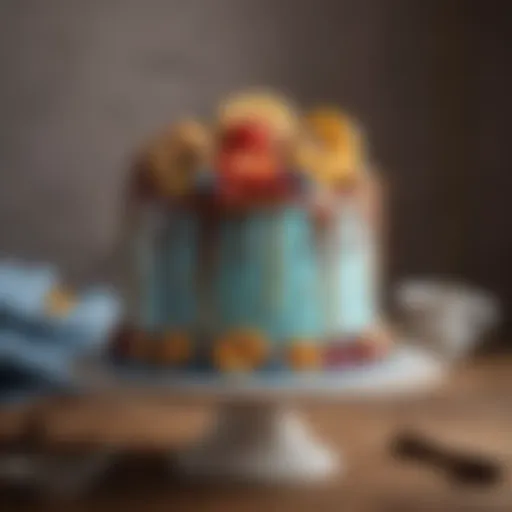 A beautifully decorated Father's Day cake with personalized touches