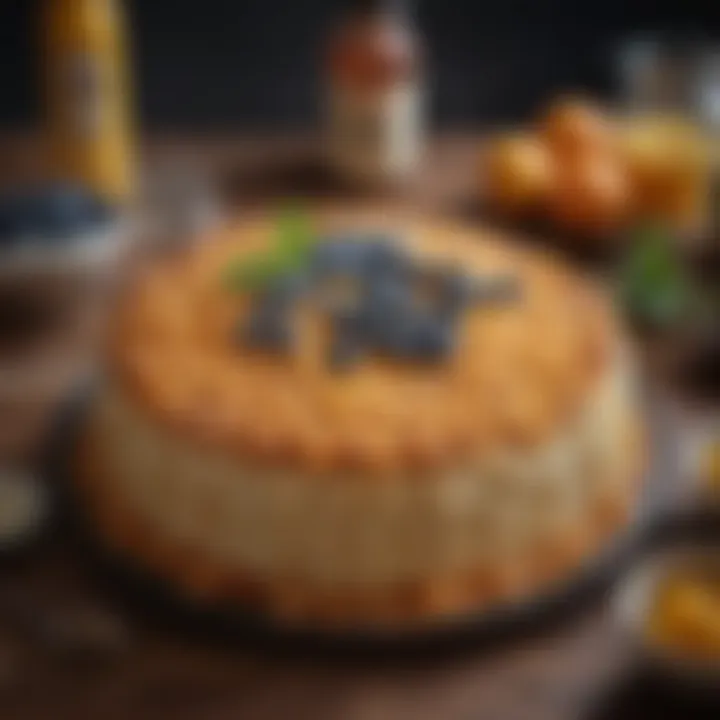 A creative arrangement of Father's Day cake ingredients