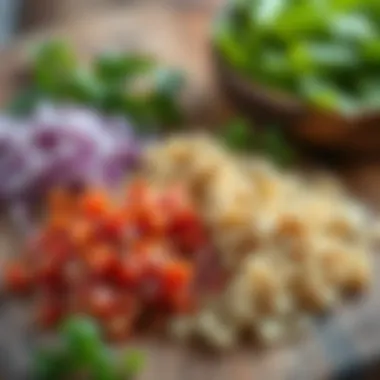 Ingredients for the Delicious Filling Finely chopped ingredients for the filling