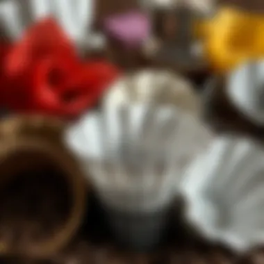 An array of various coffee filter types and materials