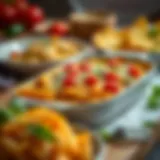 Delicious Baked Pasta Presentation Overview of baked pasta dish with cheese