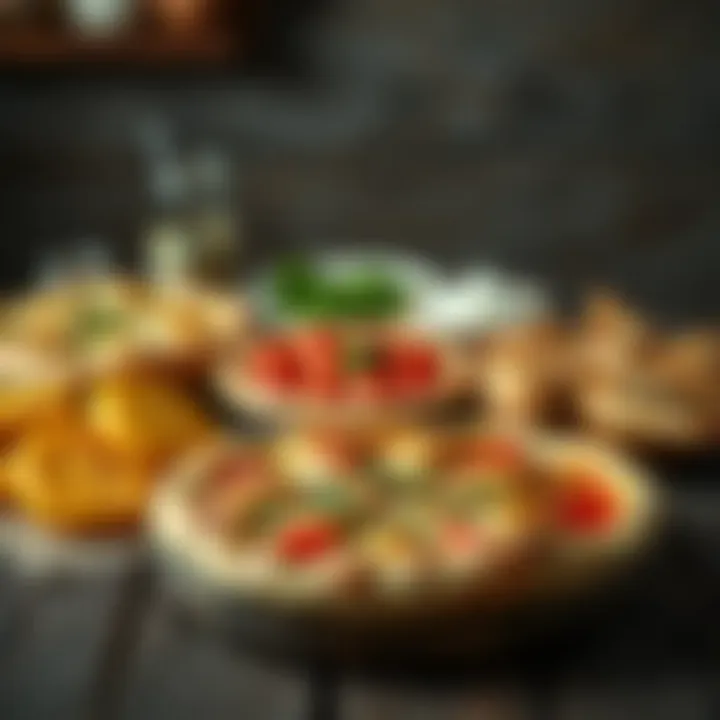 Variety of pide types displayed on a wooden table