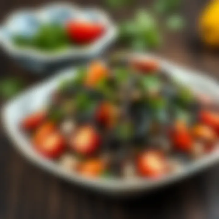 Nutrient-Packed Seaweed Salad Close-up of a fresh seaweed salad packed with nutrients