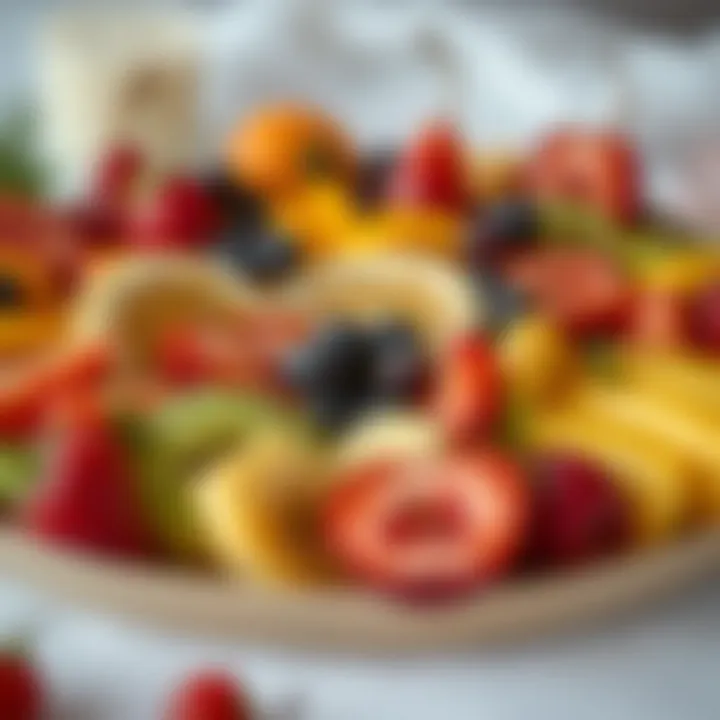A colorful platter of fruits for iftar