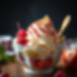 A vibrant scoop of gluten-free ice cream in a bowl