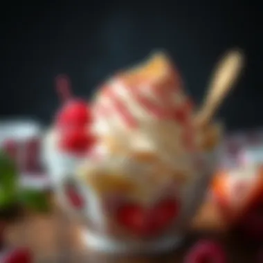 A vibrant scoop of gluten-free ice cream in a bowl