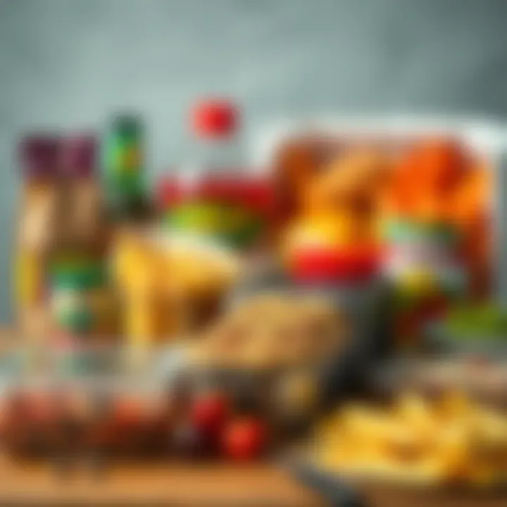 Convenience in Cooking An assortment of various ready-to-use items emphasizing convenience