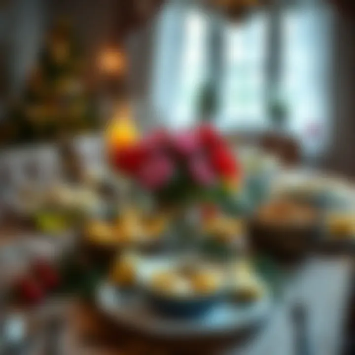 Festive Table Arrangement A festive table setting highlighting the use of quick recipes for special occasions