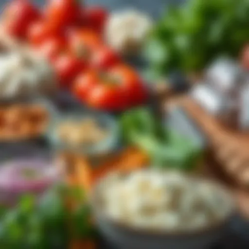 A vibrant array of ready-to-use ingredients for quick recipes