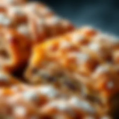 Crisp Layers of Delight Close-up of crispy baklava showing intricate layers and textures