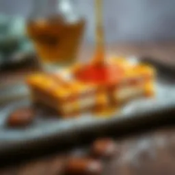 Luscious kadayıf layered baklava with golden syrup drizzling