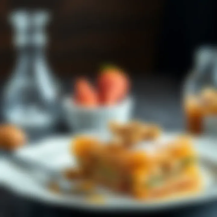 Elegant Presentation of Baklava A beautifully plated kadayıf baklava garnished with nuts and honey