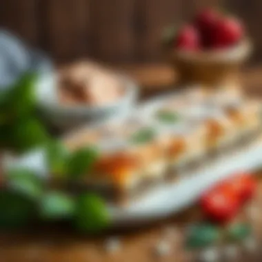 Fusion of Tradition and Modern Taste Traditional and modern elements in baklava with fresh ingredients