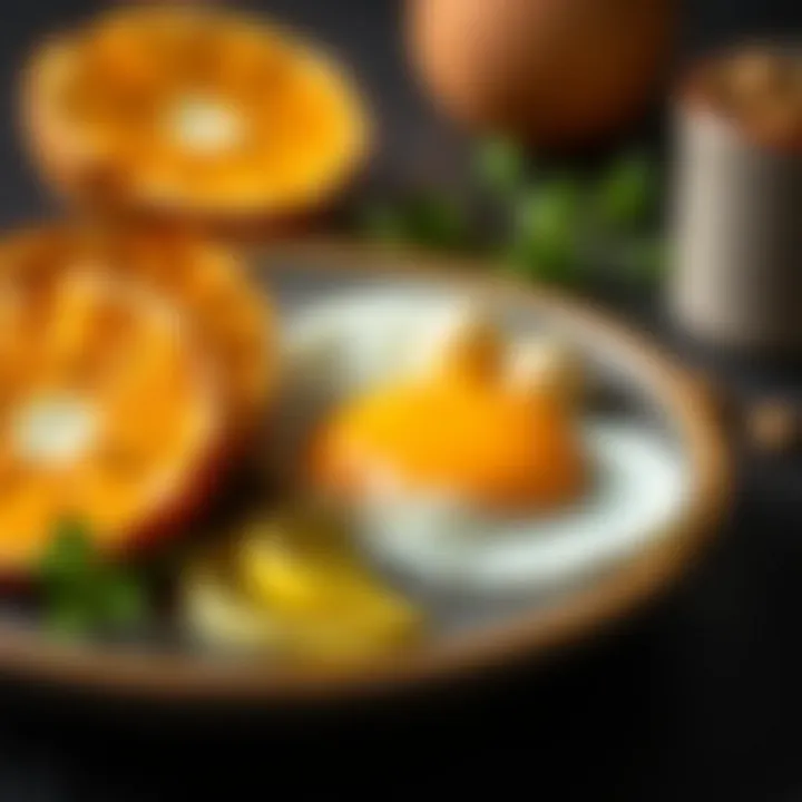 Healthy eating with egg yolk