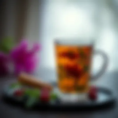 A glass of herbal tea known for its immune-boosting properties