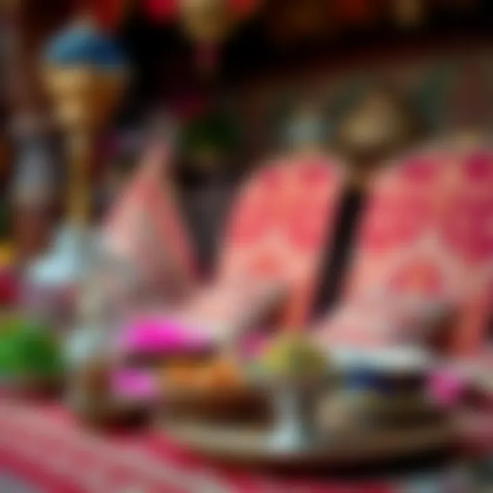 Traditional Henna Ceremony Setting Traditional henna ceremony setting