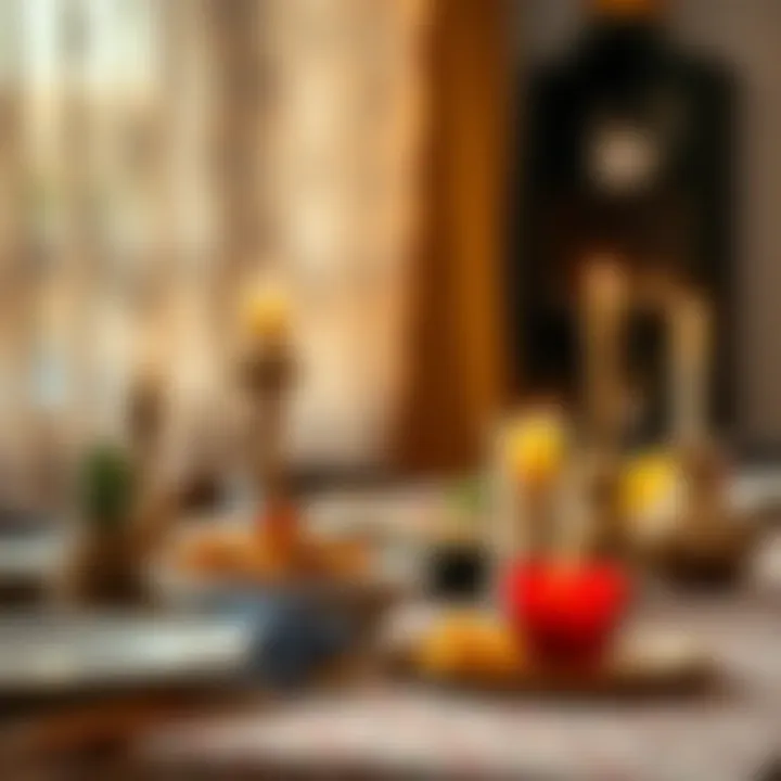 Candle-lit iftar setup creating a warm atmosphere