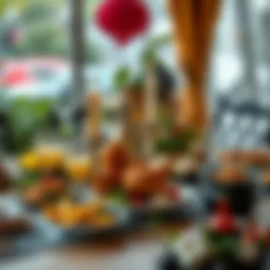 A beautifully set iftar table adorned with local delicacies.