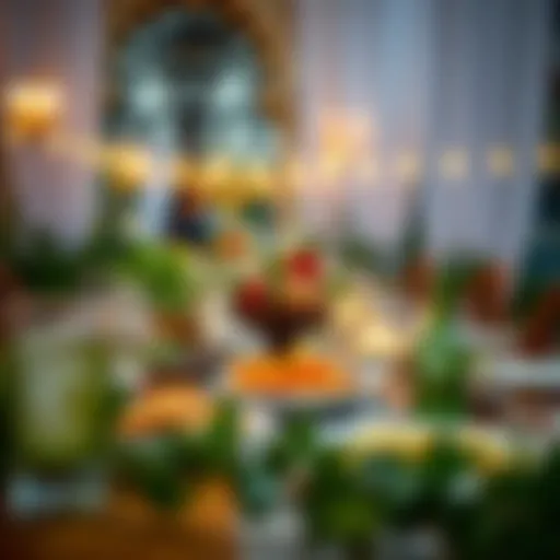 Elegant Iftar Table Arrangement A serene table set for iftar