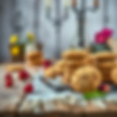 Ikea Cookies Presentation Delicious Ikea cookies displayed on a rustic wooden table