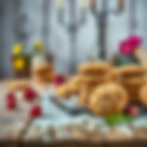 Ikea Cookies Presentation Delicious Ikea cookies displayed on a rustic wooden table