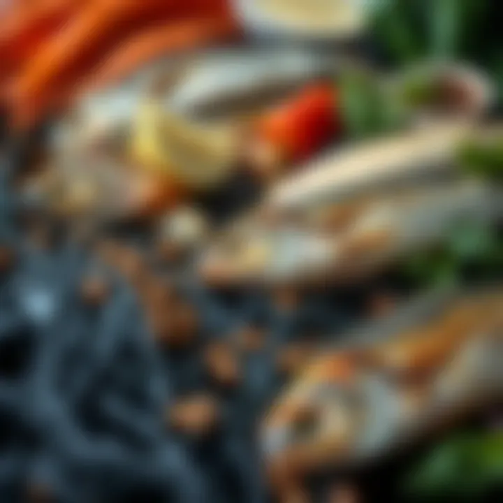 Diverse Iodine Sources for Optimal Health A rich assortment of iodine-rich foods including seaweed and fish