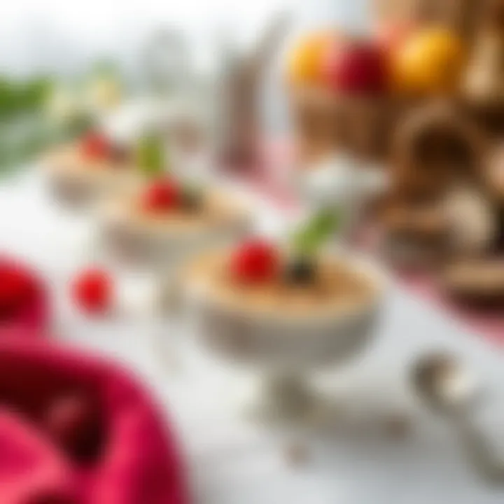 Elegant Display of İrmik Helvası Traditional Turkish Semolina Dessert Presentation