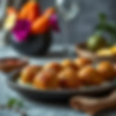 Delicious semolina balls served elegantly