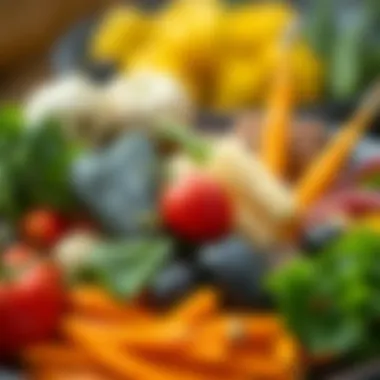 A colorful plate featuring various vegetables containing K vitamin