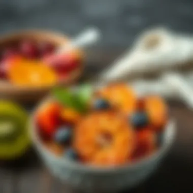 Dehydrated fruits in a bowl