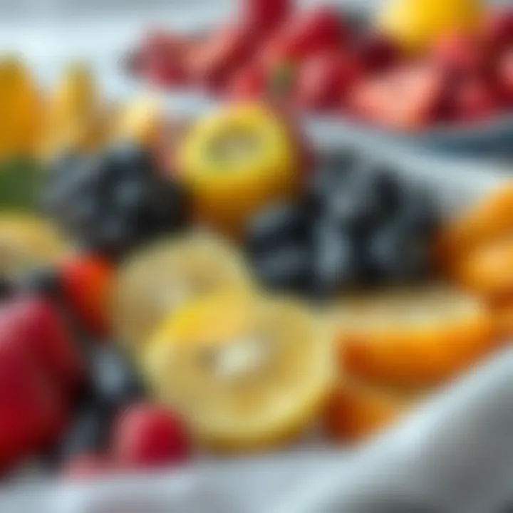 Fresh fruits ready for drying