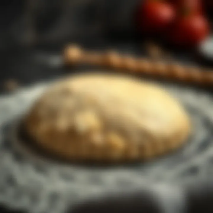 Exquisite Dough Texture Analysis Close-up of dough texture being processed